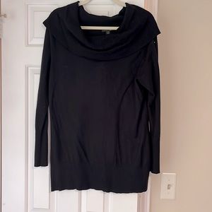 Thalia Sodi Size L Black Cowlneck Sweater with Arm Details